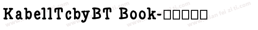 KabellTcbyBT Book字体转换